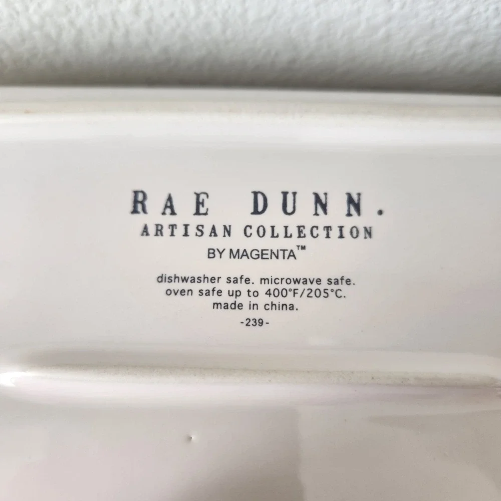 Rae Dunn Artisan Collection Halloween‎ Pumpkin No Tricks Just Treats Baking Dish
